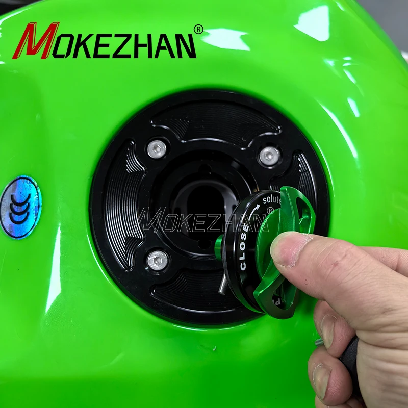 Motorcycle CNC Quick Release Key Fuel Gas Tank Cap Cover Cap Parts For Kawasaki Ninja ZX4R ZX4RR ZX25R/RR ZX-4R 4RR 25R 25RR