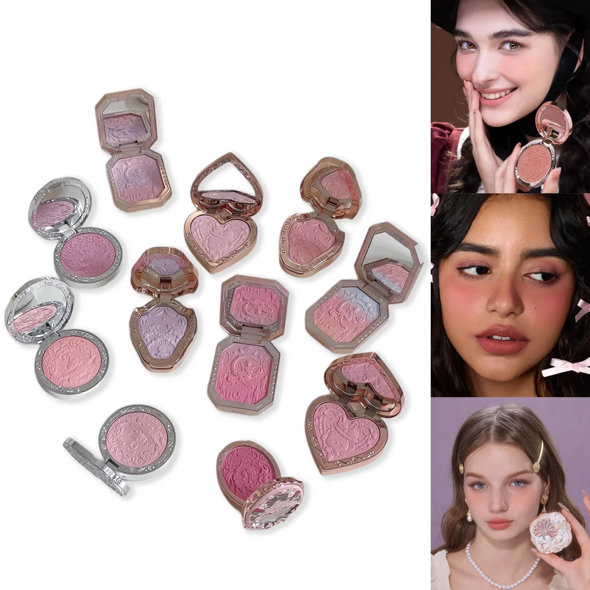 

Румяна Flower Knows Full Collection Natural Matte Cheek Color, долговечный, водонепроницаемый, легкий, веганский, 5 г