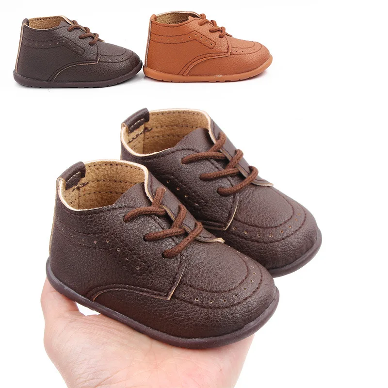 Chaussures Oxford coordonnantes en cuir PU pour bébés garçons et filles, chaussures provoqué pour tout-petits, semelle souple, mariage et marche