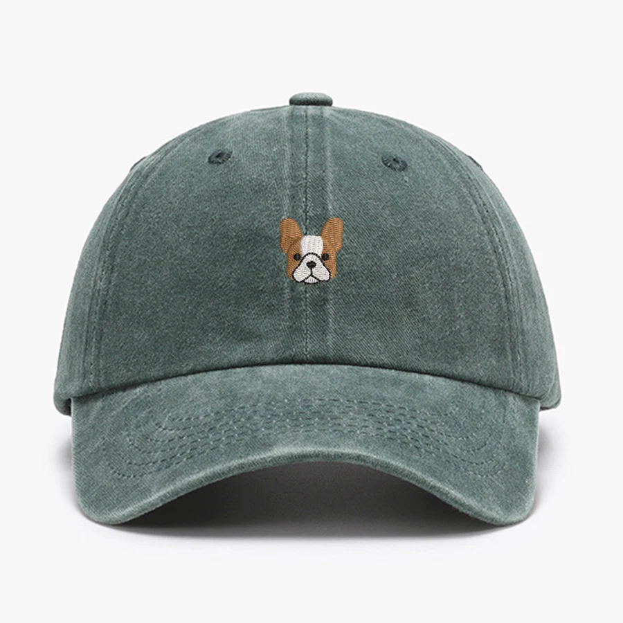 2026 Embroidered Mini French BullDog vintage cotton Baseball caps Men Women Washed Hat Sports Fishing Dad Summer Peaked cap2026 4