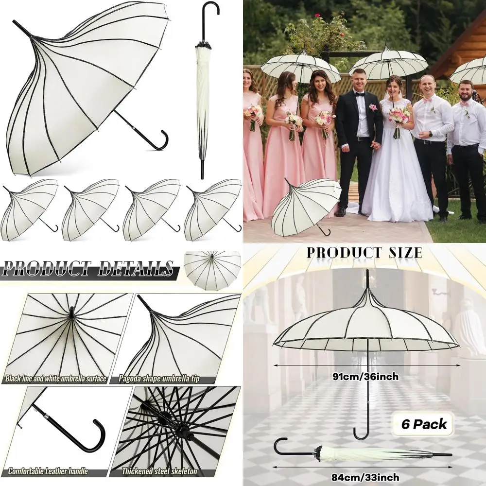 

Gothic Large Sun Protection Parasol with Long Handle, Old-fashioned Style for Women, Gothic Umbrella for Outdoor Shade