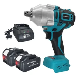 PATUOPRO 1650NM Brushless Cordless Impact Wrench 1/2 Inch Handheld Electric Driver Home Repair Power Tool For Makita 18V Battery