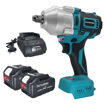 PATUOPRO 1650NM Brushless Cordless Impact Wrench 1/2 inch Handheld Electric Driver Home Repair Power Tool For Makita 18V Battery