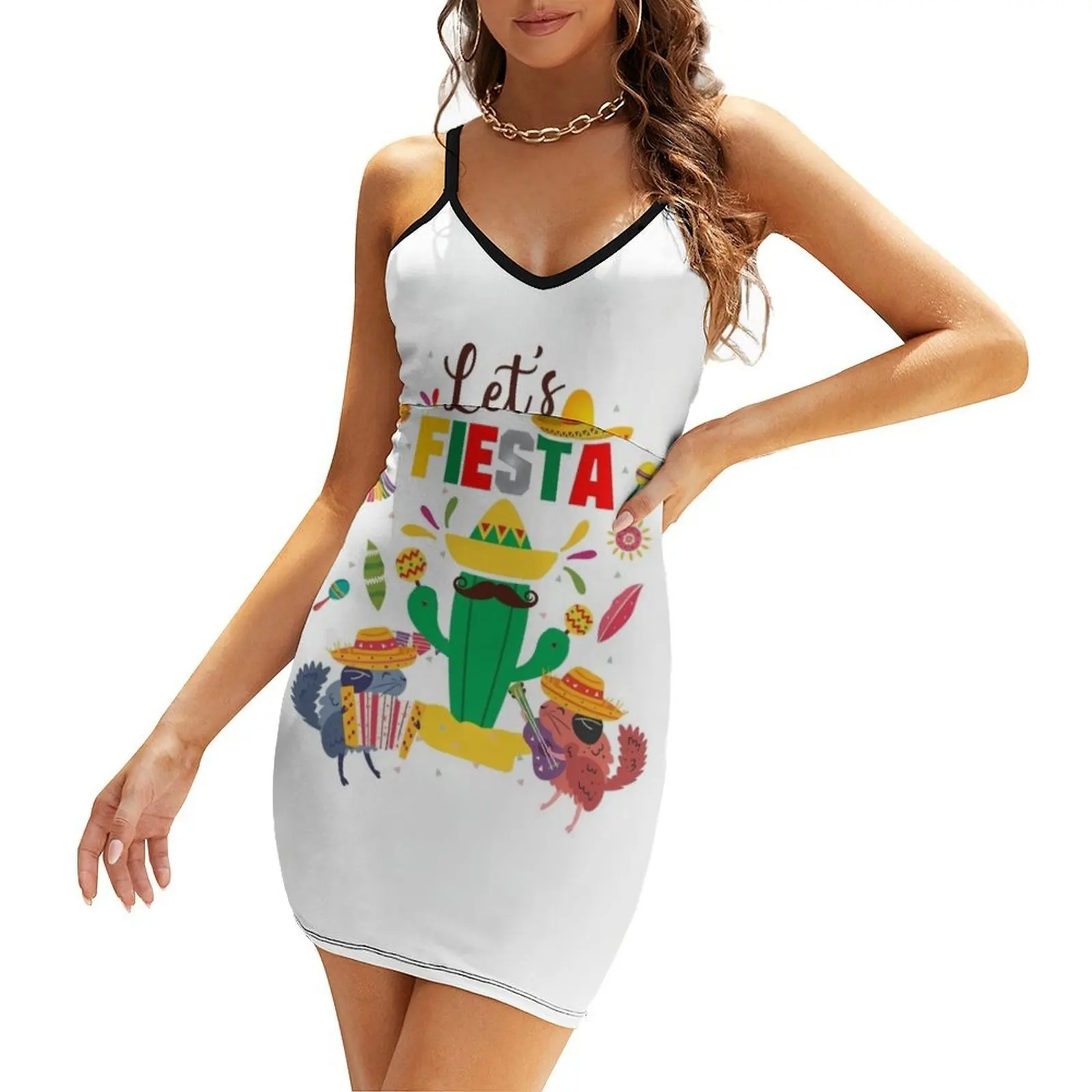 Cinco De Mayo Mexican Guitar Sling Dress summer outfits for women 2025 womans clothing dress summer Clothing