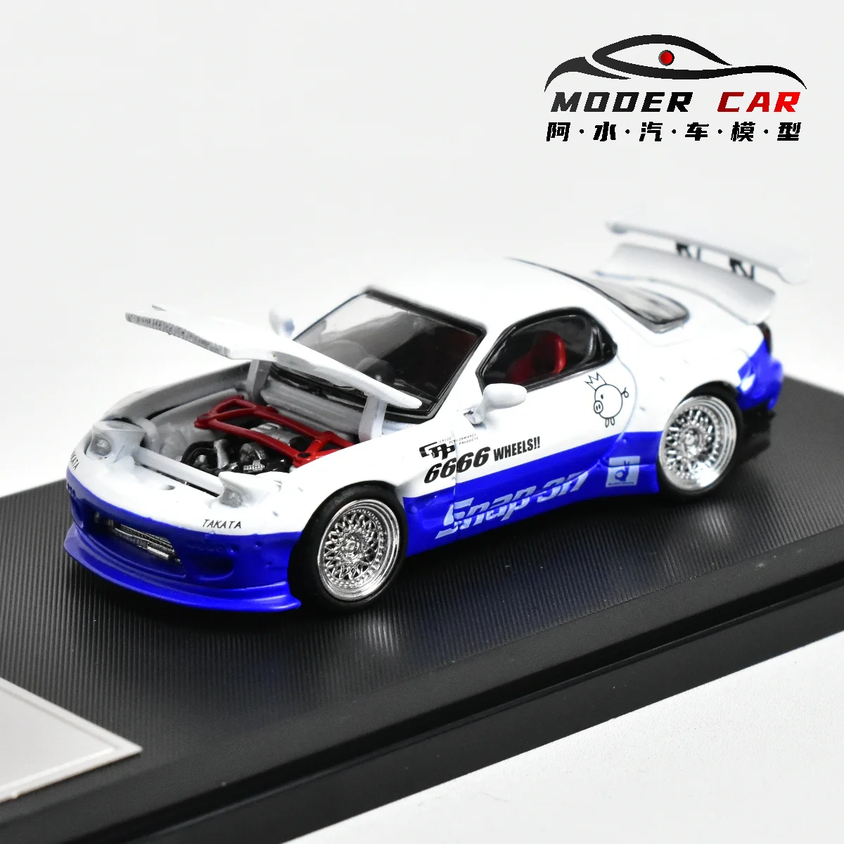 ماستر 1:64 مازدا RX7 FD3S صاروخ الأرنب دييكاست نموذج سيارة