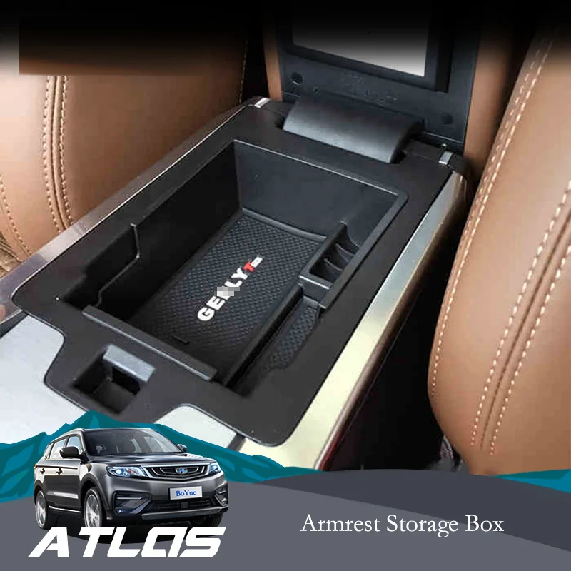 

For Geely Atlas Boyue Emgrand NL-3 Proton X70 2016 2017 2018 2019 Console Armrest Central Storage Box Container Glove Organizer