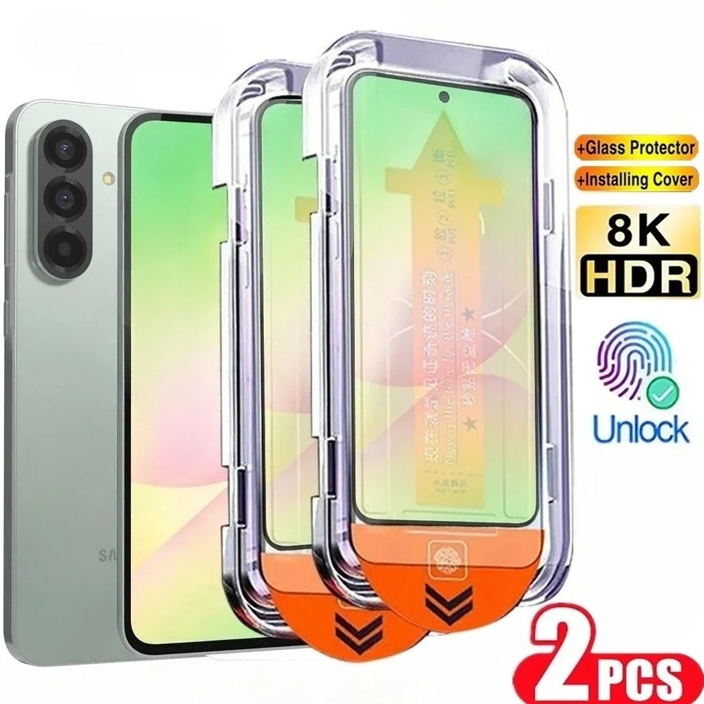 

2 шт. Защитная пленка высокой четкости для Samsung Galaxy A56 A36 A16 A55 A54 A35 A15 A26 Oleophobic Coating Простая установка