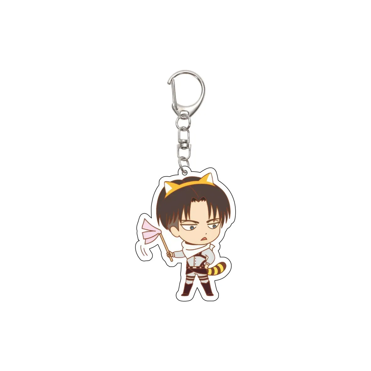 55MM Anime Attack on Titan Schlüsselanhänger Eren Jaeger Mikasa Ackerman Armin Arlert Hange Zoe Schlüsselanhänger Weihnachtsgeschenke