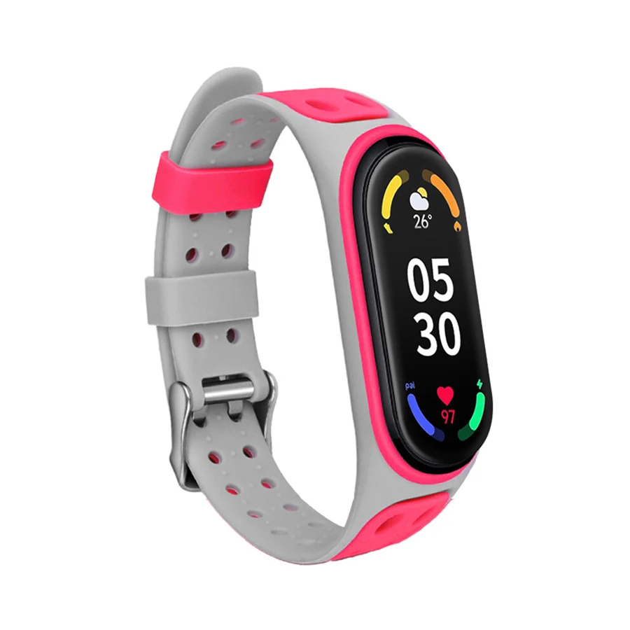 Sport Strap for Mi Band 7 6 5 Bracelet Belt Silicone Watchband Replacement Smartwatch Bracelet for Xiaomi Mi Band 3 4 5 6 Strap - view 4