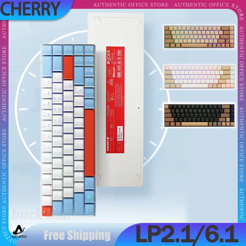 CHERRY MX LP2.1/LP6.1 Mechanical Keyboard Dwarf Switch 3 Mode 2.4G Bluetooth Wireless Keyboard RGB Office Gaming Keyboards Gifts