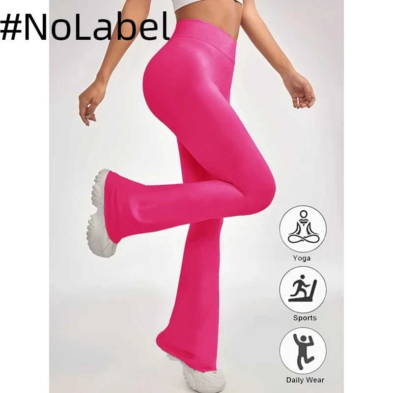 NoneLabelCollection Women Yoga Bell-bottoms Tight Scrunch Buttock Lift High Waist Sports Pants Gym Breathable Fitness Leggings