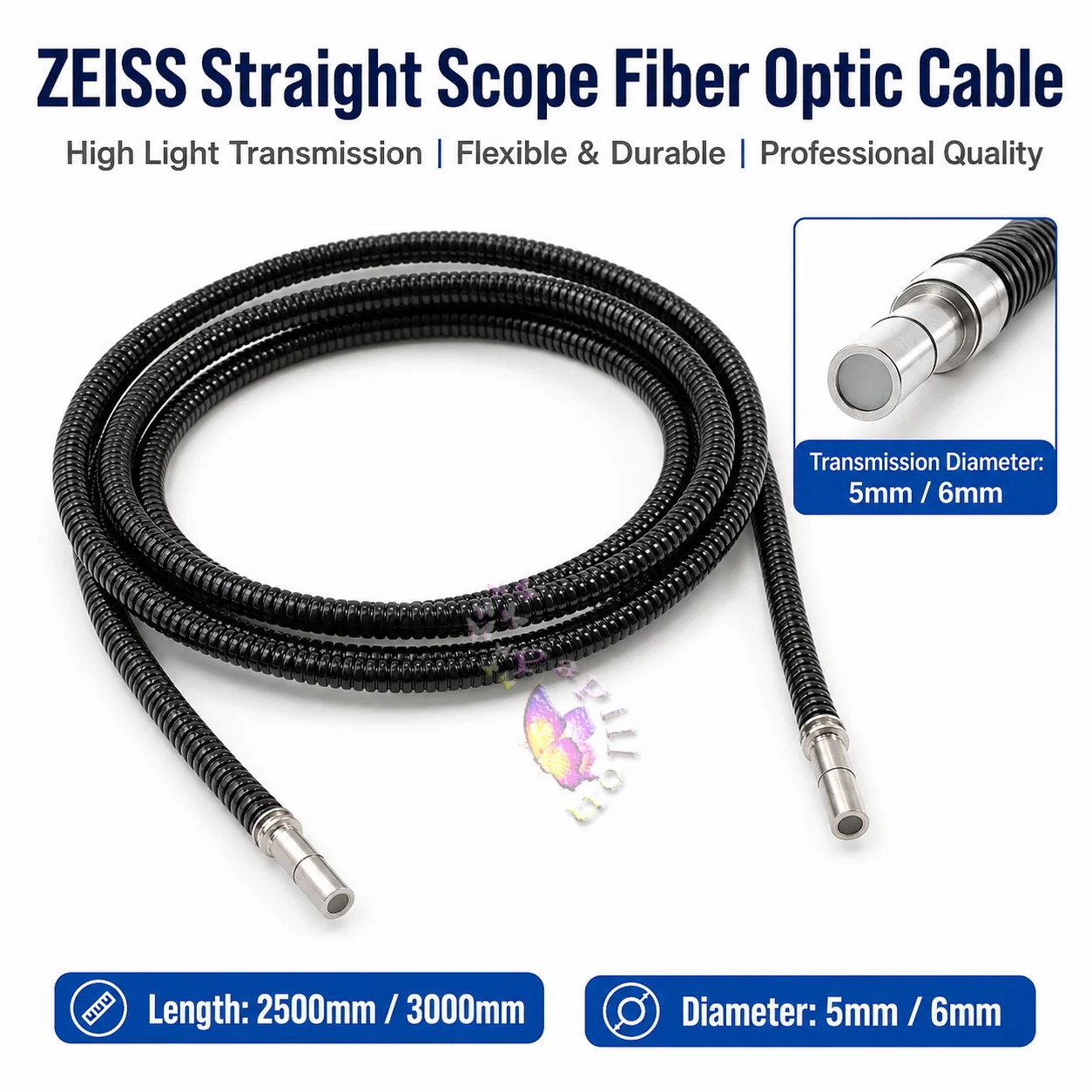 

Medical Fits for ZEISS Interface Endoscope Microscope Light Source Optical Fibers Cables2.5m 3.5m Autoclave