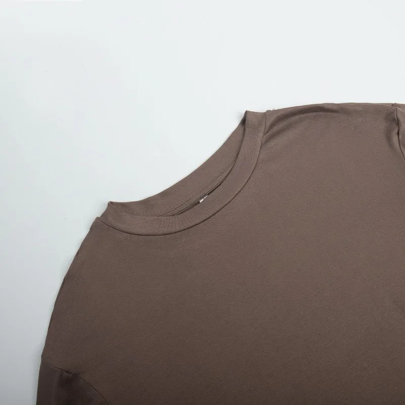 طقم بيجامة نسائي فضفاض مناسب برقبة دائرية وأكمام طويلة بنطلون طويل جديد للخريف والشتاء ملابس تنحيف أوروبية أمريكية 2025 غير رسمية #5