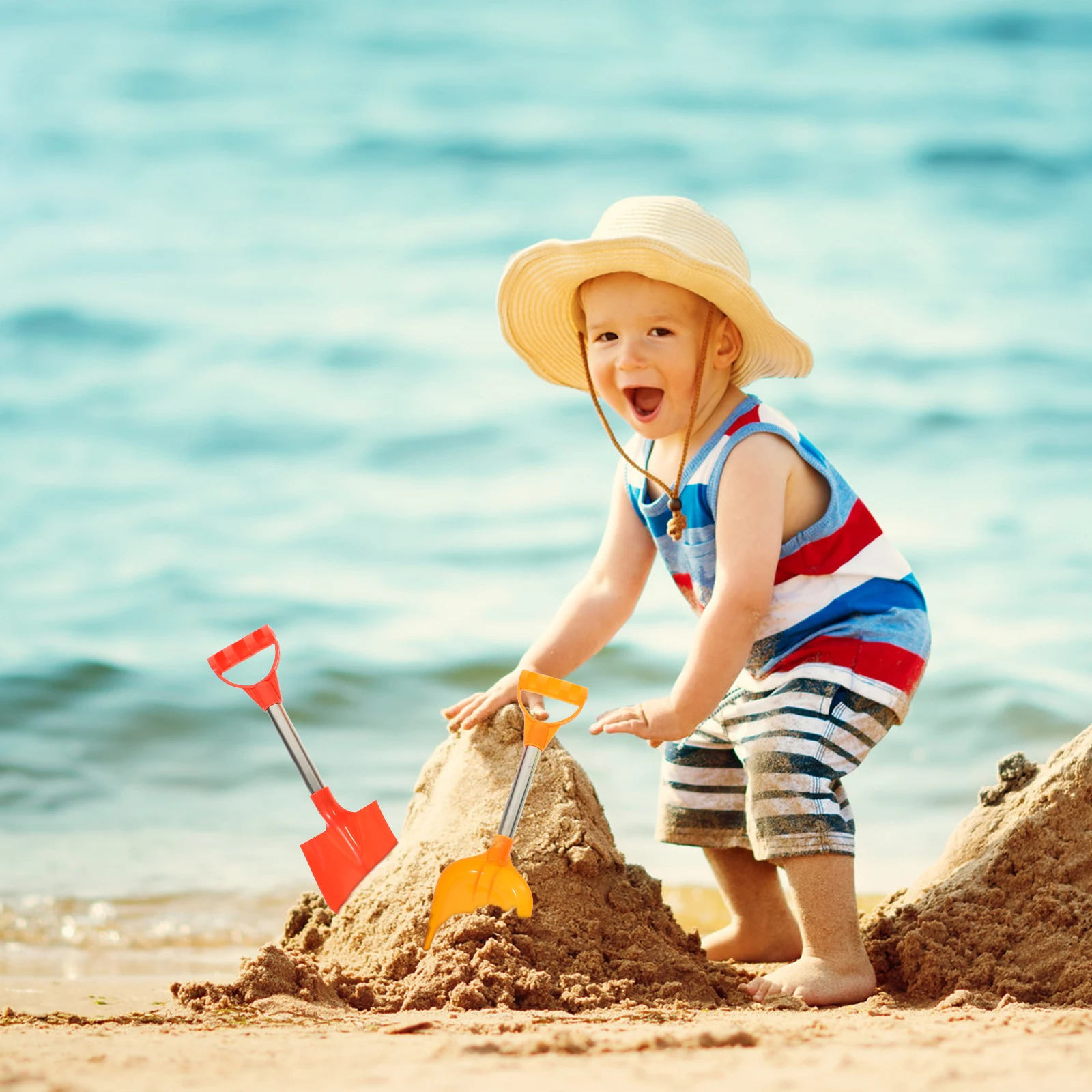4 szt. Przenośne narzędzia do kopania dla dzieci, idealne na plażę, do piasku, na imprezy, dla maluchów i dzieci na zewnątrz.
