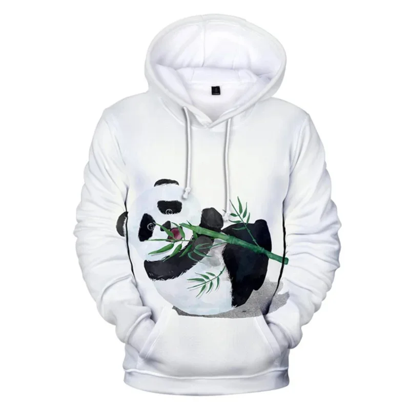 Hoodie gráfico engraçado do panda selvagem masculino, pulôveres 3D do panda gigante, moletons masculinos, roupas fofas, novo em hoodies, estampado gigante