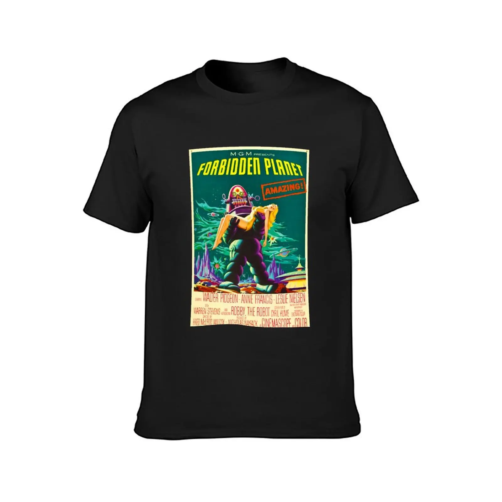 Forbidden Planet 1956 Movie Poster T-Shirt blacks anime clothes new edition men t shirt