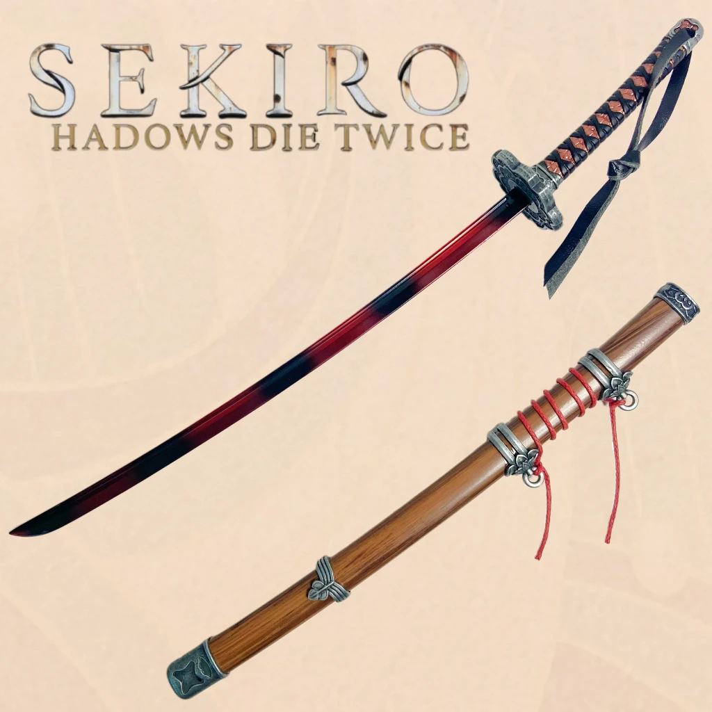 9.4 inch Sekiro Mortal Blade Metalen Katana Zwaard Japanse Katana Originele Samurai Sabel Ninja Mes Cosplay Accessoires Prop Speelgoed