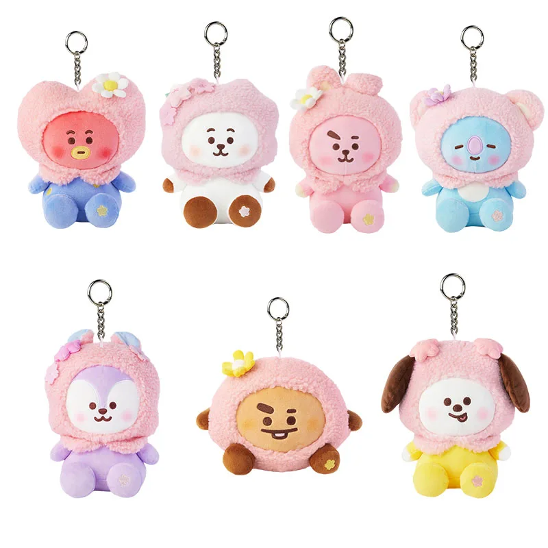 

Bt21Ed Kawaii Sakura Series 10 см плюшевый брелок милый мультфильм 10 см плюшевая подвеска игрушка кукла сумка аксессуары подарок для девочки