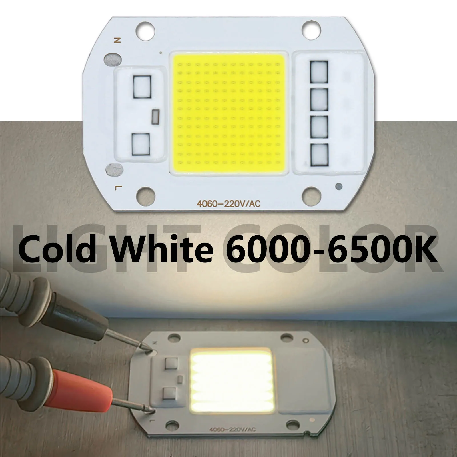 10 stuks COB Lamp Bead IP65 LED Chip AC 220V 50W Smart IC Geen Need Driver Koud Wit Aluminium Diode voor Spotlight Floodlight Bulb DIY