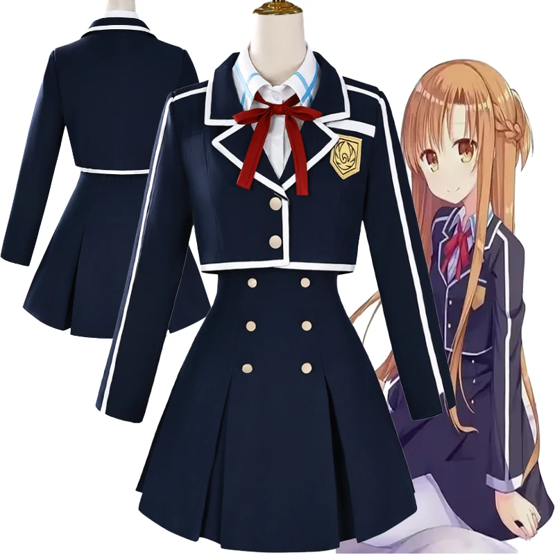 

Yuuki Asuna Cosplay Costume Anime Sword Art Online Cosplay JK Cute School Uniform Halloween Carnival For Girls Women