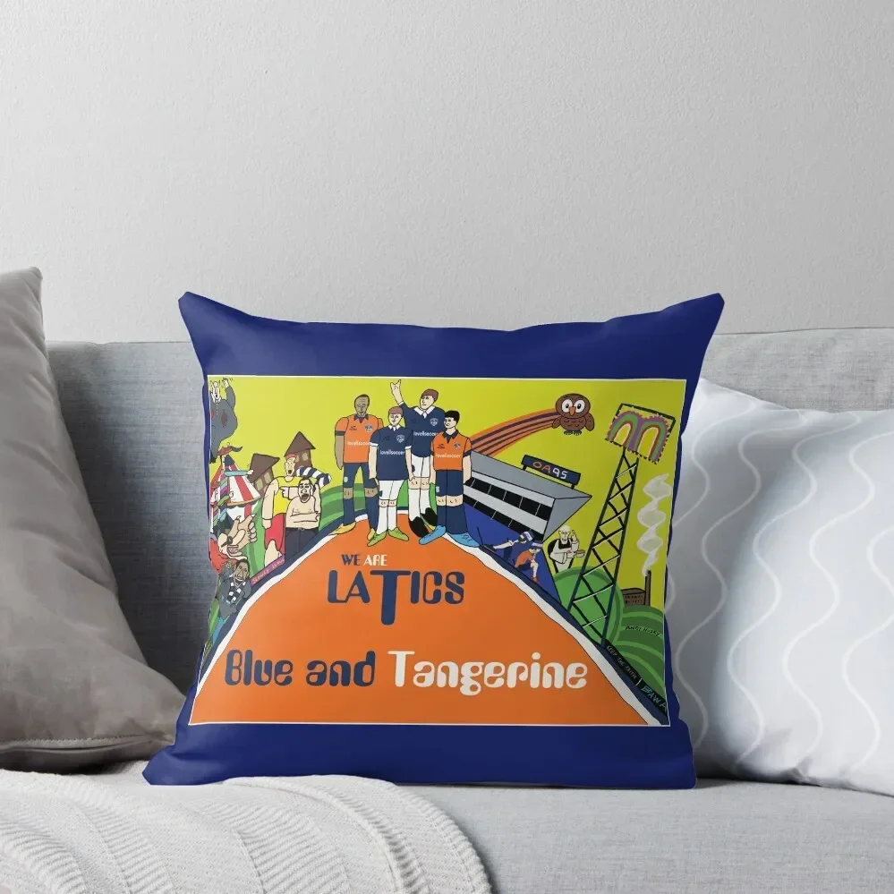 Oldham Athletic Blue And Tangerine Throw Pillow Cushion Cover Luxury Ornamental Pillow Pillows Aesthetic pillow