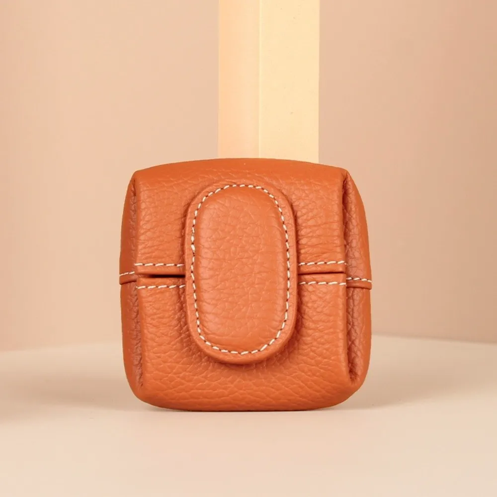 

Y2K Lychee Pattern Coin Purses Portable Women Small Change Pouch Small Cowhide Wallet Lipstick Bag Genuine Leather Coin Purse