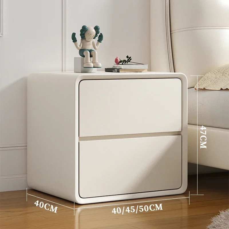 Mobile White Designer Nightstands Luxury Replica Cheap Nordic Small Wooden Bedside Table Wood Table De Nuit Bedroom Furniture image 3