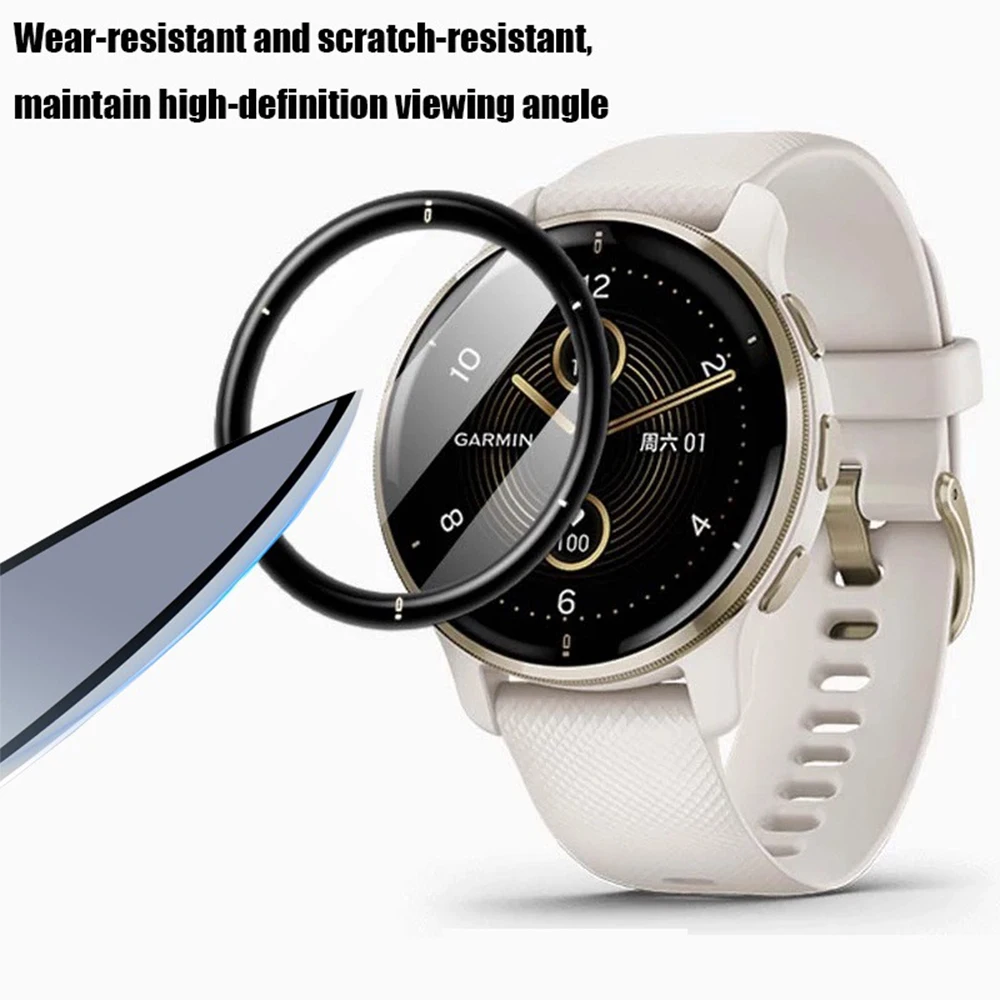 2Pcs Screen Protector Film For Garmin Venu2 Plus Anti-scratch HD 3D Curved Composite Film Smartwatch Protection Accessories