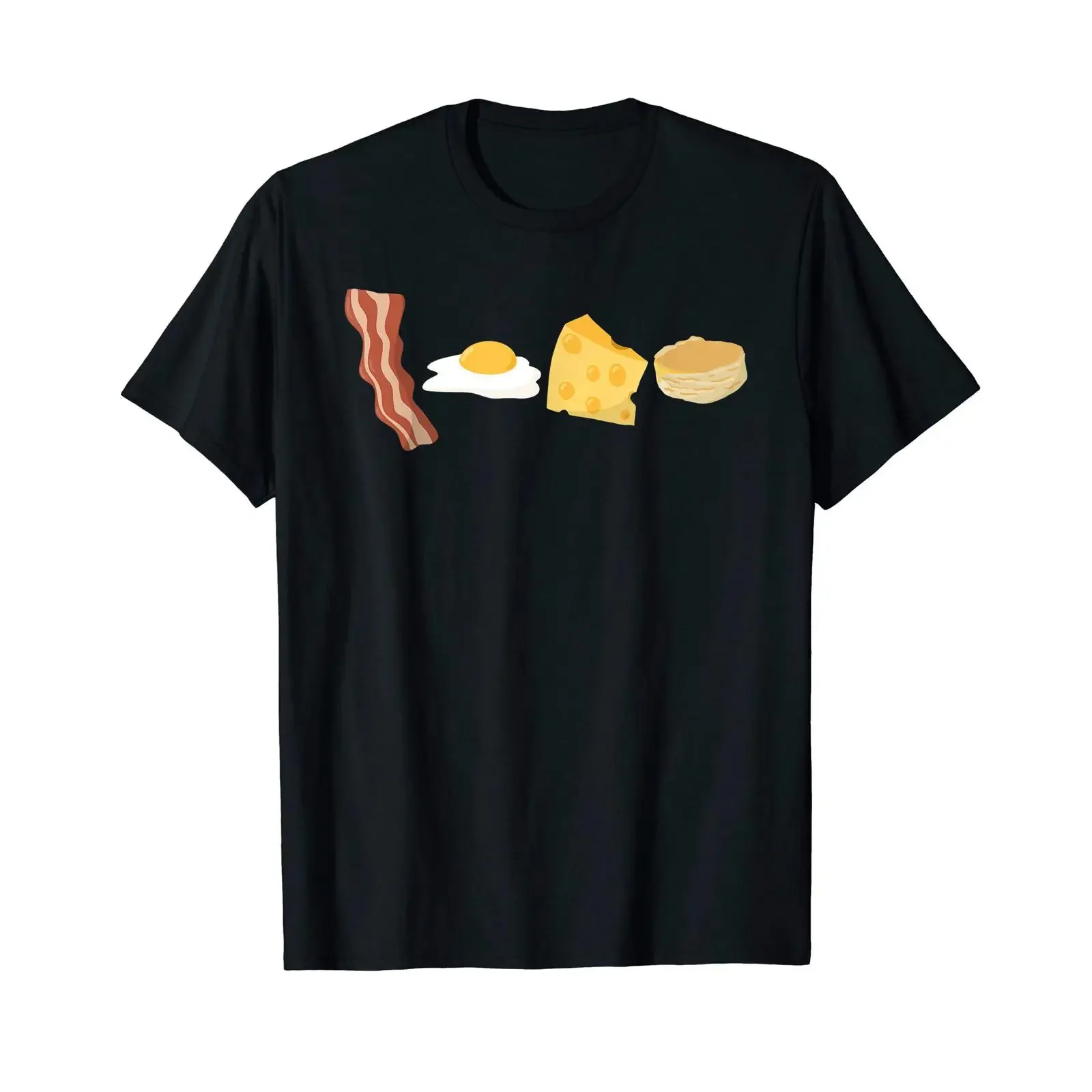 Bacon Egg and Cheese Biscuit Last Minute Halloween Costume T Shirt vintage Washed graphic Breathable Comfortable Soft Stretched