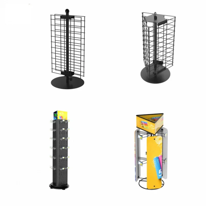 custom.Customized Rotating Display Stand Pegboard Supermarket Shelves Battery Display Rack Grocery Store Shelf