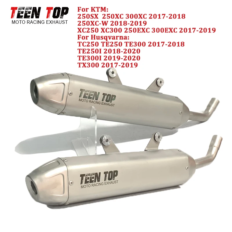 

30mm Dirt Bike Exhaust Pipe For KTM XC250 XC300 250EXC 300EXC Slip-on Exhaust Muffler 500mm Escape Moto Elbow Tailpipe 2017-2019