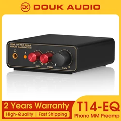 Douk Audio T14-EQ Mini MM/MC Phono Stage RIAA Preamp for LP Vinyl Turntables / Record Players with 3.5mm Headphone Out