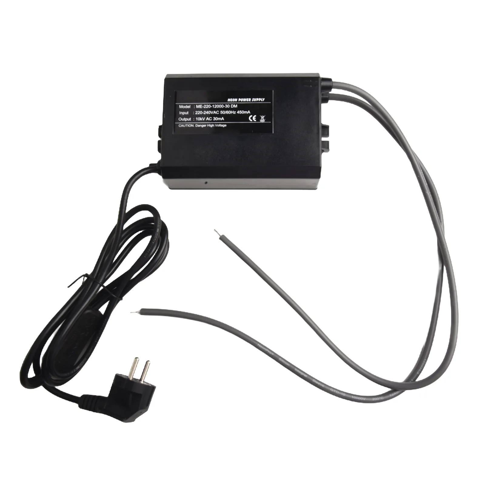 10KV30mA High Voltage Ballast Dimming Electronic Neon Light Transformer For Cold Cathode Lamp Dew Light Power Supply 170x70x60mm
