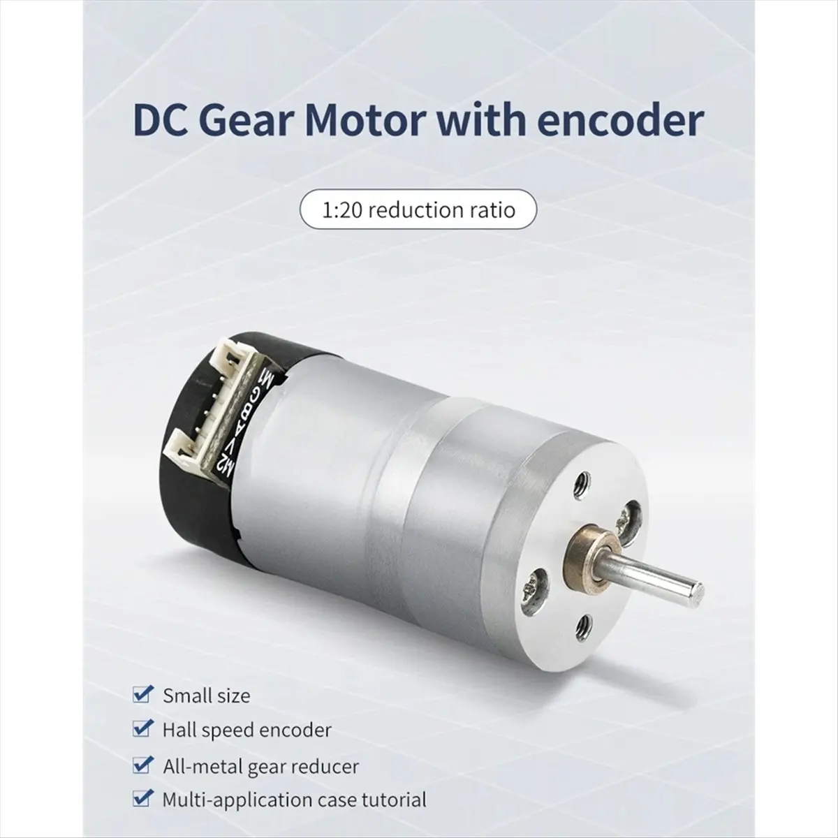DIY DC Motor with Encoder Speed Measurement Geared High Torque 310 Motor for Self Balancing Car Robotics A