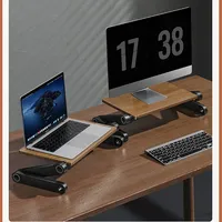 Solid Wood Laptop Height Stand Adjustable Computer Bracket Desktop Screen Riser Gaming Monitor Support for Office Setup