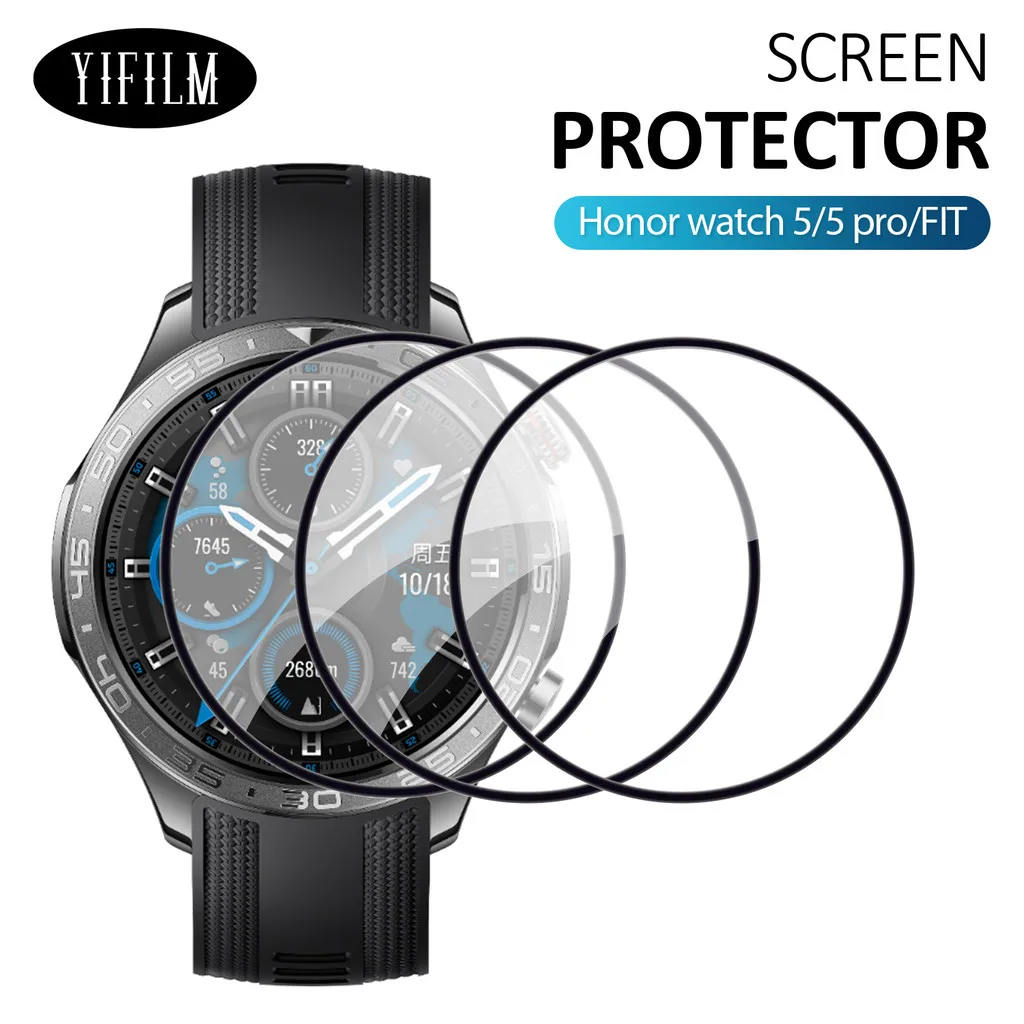 HOBBIT Film de protection d'�cran pour Honor Watch 5 Pro protecteur d'�cran incurv� 3D Ultra-HD couverture compl�te Film de protection accessoires
