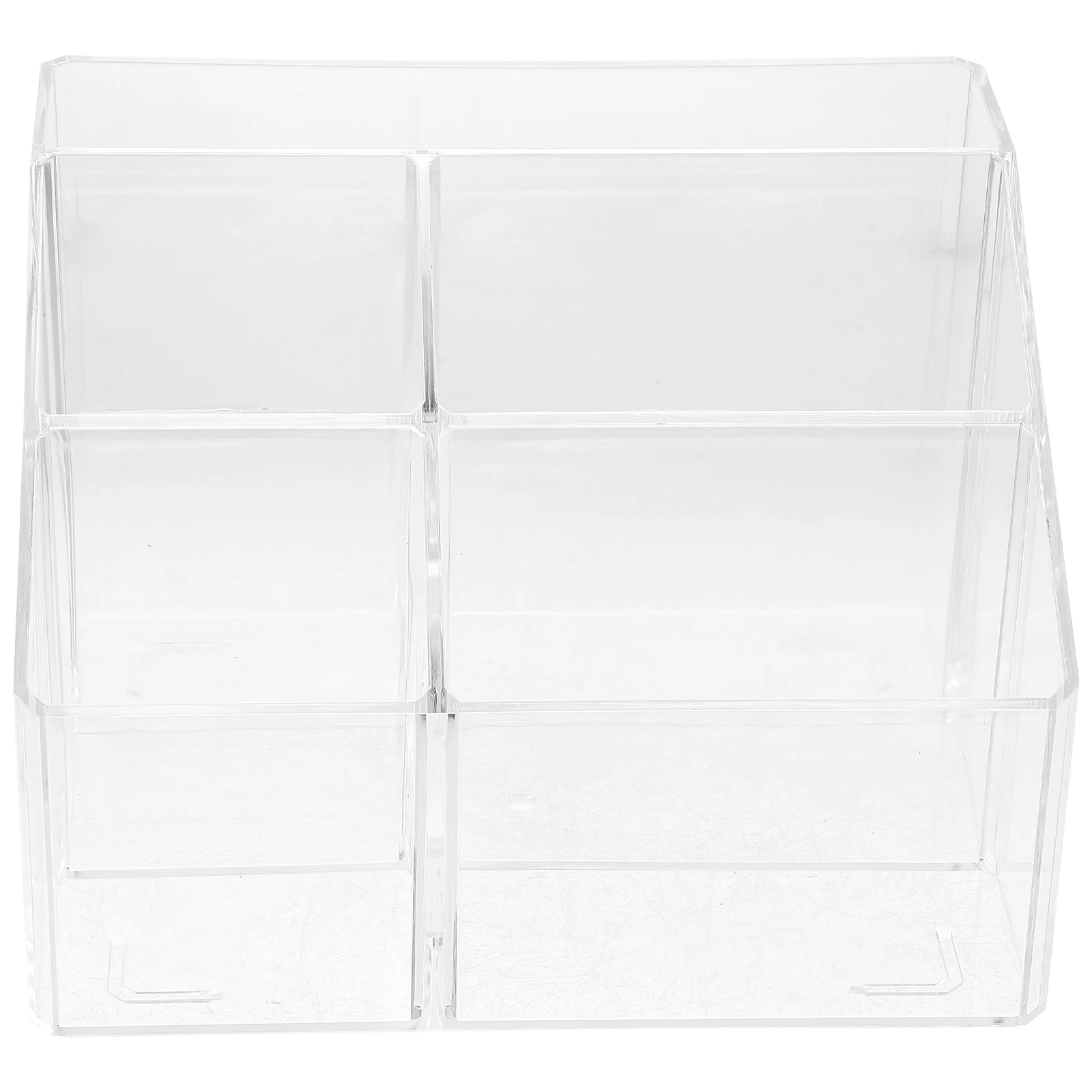 

Acrylic Desktop Storage Box Transparent Organizer Multifunctional Holder Office Desk Compartments Compact Storage