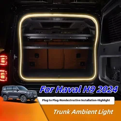 For Haval H9 2024 Car Trunk Light Ambient Decorative Atmosphere Lamp Led Flexible Strip Universal Ultra-bright Interior