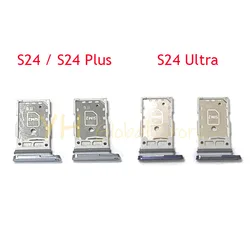 For Samsung Galaxy S24 Plus Ultra FE S24+ Sim Card Slot Tray Holder Sim Card Reader Socket Repair Parts