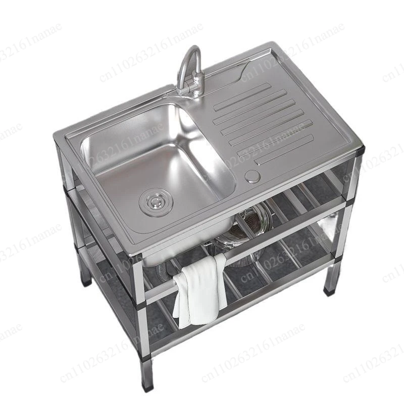 Simple stainless steel sink bracket, dishwasher single slot, double slot floor-to-ceiling operation countertop integrated