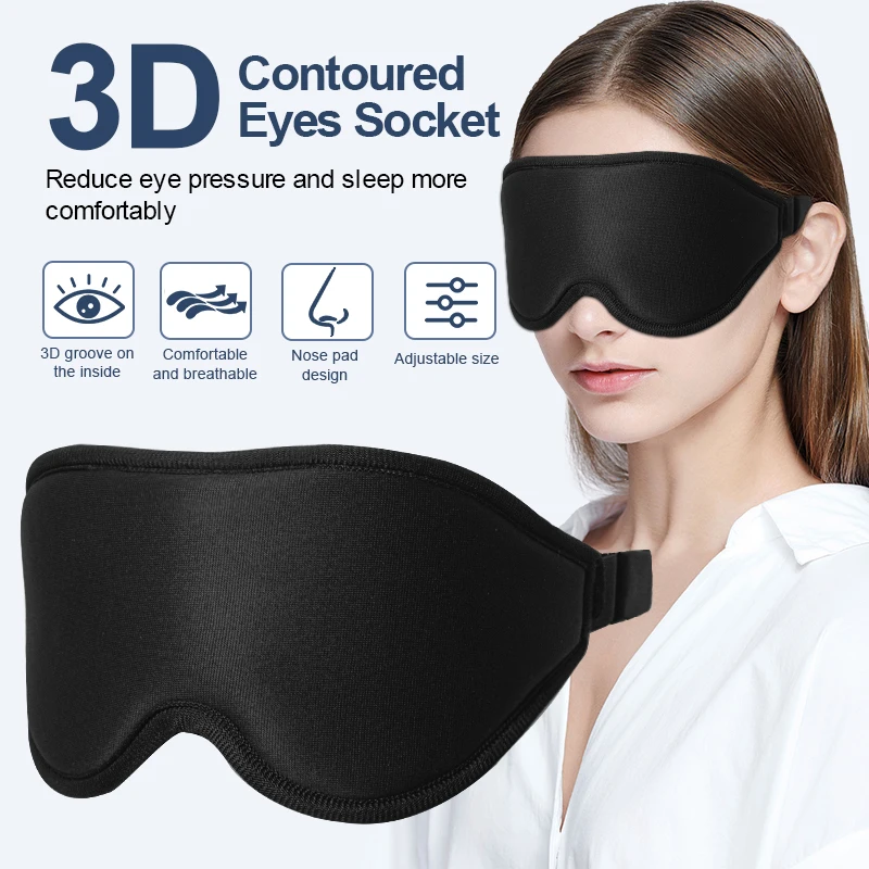 3D Three-dimensional Sleep Eye Mask Aviation Travel Memory Foam Concave Blackout Eye Mask Block Out Light With Women Men