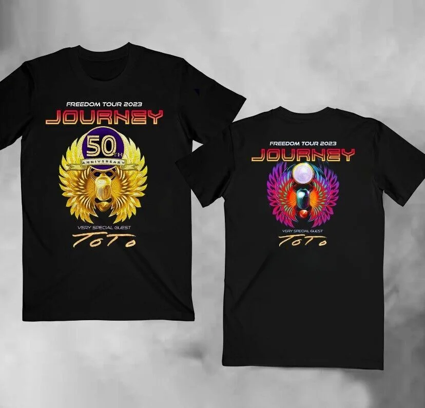 Journey Freedom Tour 2023 T Shirt Journey 50th Anniversary Shirt Black All Size