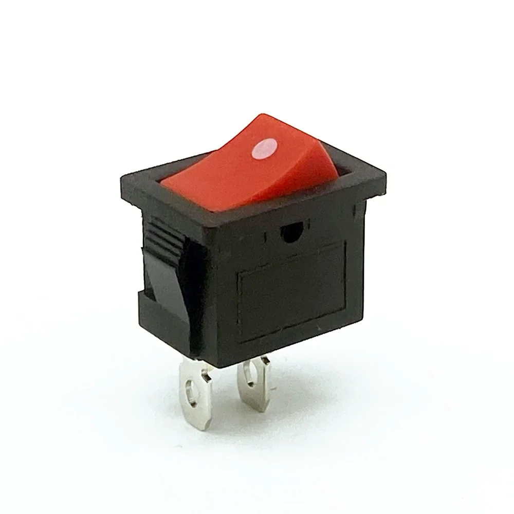 5Pcs/Lot Push Button Mini Switch 6A-10A 110V 250V KCD1 2Pin Snap-in On/Off Rocker Switch 5PCS/Lot 21MM*15MM Red Momentary