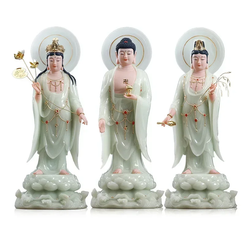 FX-8 Western Three Saints Buddha Statue Ornament Home Furnishing  Bodhisattva Amitabha Buddha is on the rise