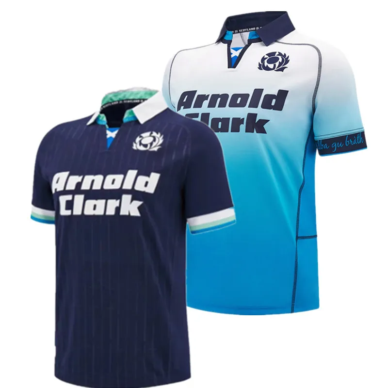 Ricamo Logo 2024 scozia Home / Away Rugby Jersey-taglia uomo: S-5XL (stampa nome e numero personalizzati)