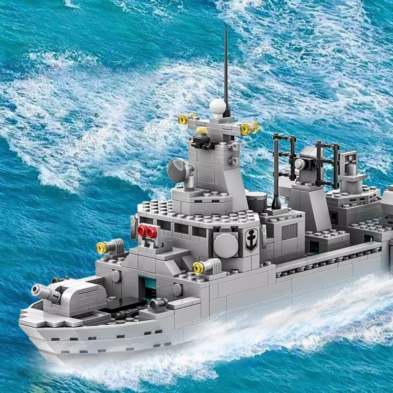 

SEMBO Maritime Destroyer Building Blocks Children's Trendy Play Assembled Battleship Aircraft Carrier Model Ornaments Toys Gifts