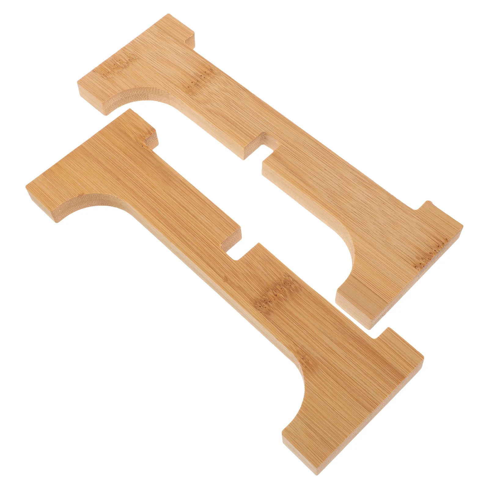 

Bamboo Wood Base Glass Bottle Flower Pot Rack Dog Bowl Holder Material Stable Aesthetic Design