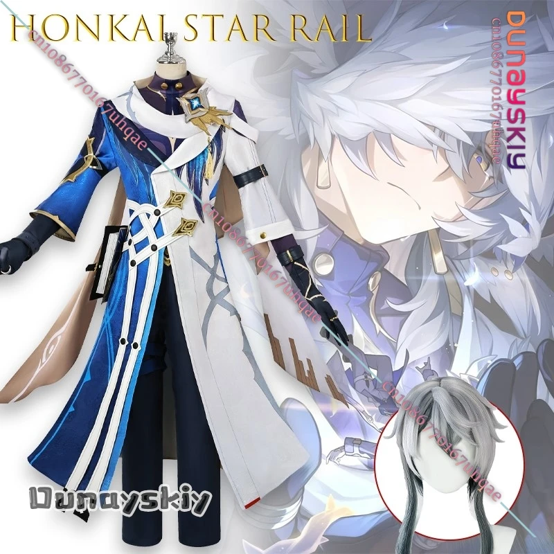 

AHonkai Star Rail Sunday Cosplay Costume Men Order Sunday {SAIKOU}Anime Cosplay Outfit Uniform Wig Shoes Prop Anime Halloween‌