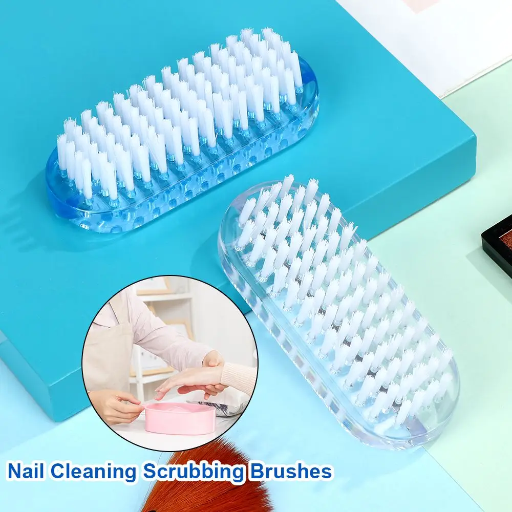 

New Double Sided Practical Nail Brush Nail Cleaning Scrubbing Brushes Dust Cleaning Manicure Tools