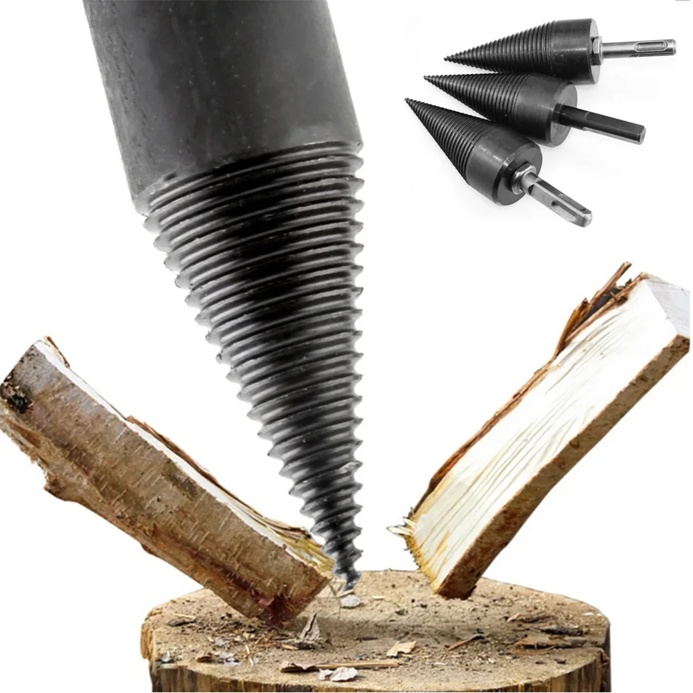 

Набор инструментов для резки древесины, Регулируемый разделитель для древесины, спиральный конусный расширитель, перфоратор, дров